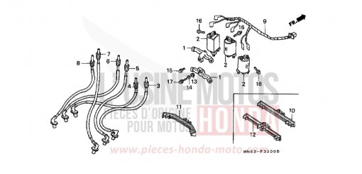 BOBINE D'ALLUMAGE GL1500K de 1989
